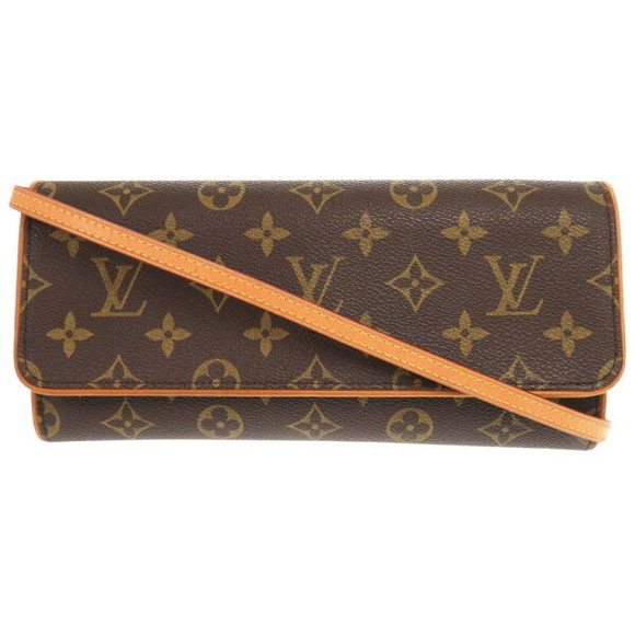 Louis Vuitton GM Bag LV Shoulder Brown Twin Monogram Pochette - Picture 1 of 9